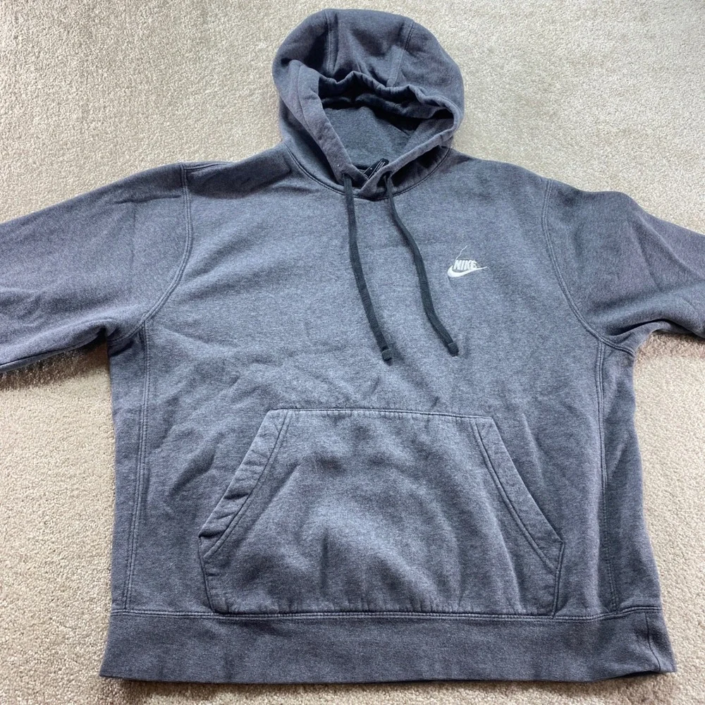 Nike Sportswear Club Sweater Mens Size Large‎ Fleece Hoodie Gray Pullover